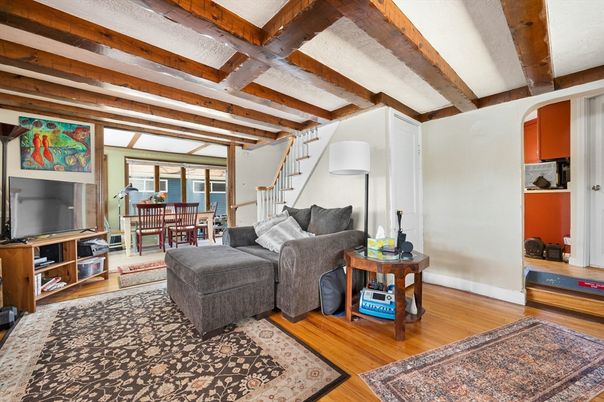 Dining room, Interior, Living room, Wooden Beams, Wood Texture Flooring