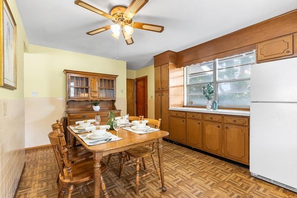 Dining room, Interior, Wood Texture Flooring