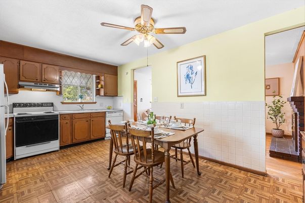 Dining room, Interior, Kitchen, Wood Texture Flooring