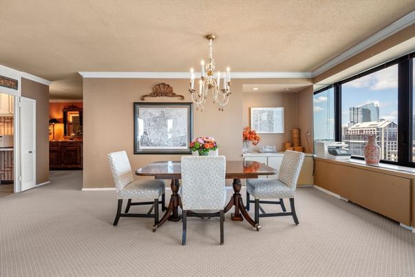 Chandelier, Dining room, Interior, Recessed Lighting