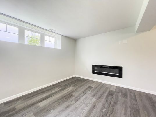 Empty room, Fireplace, Interior, Wood Texture Flooring