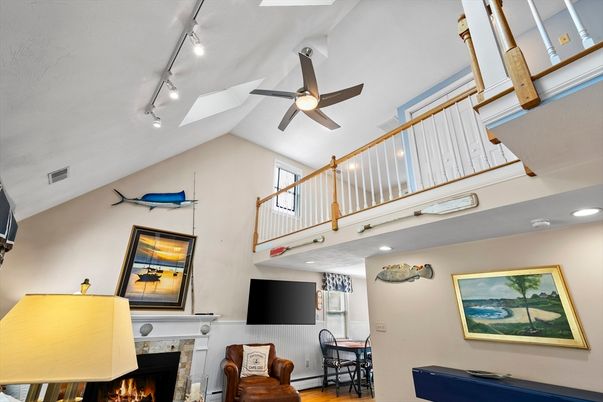 Dining room, Fireplace, Interior, Recessed Lighting