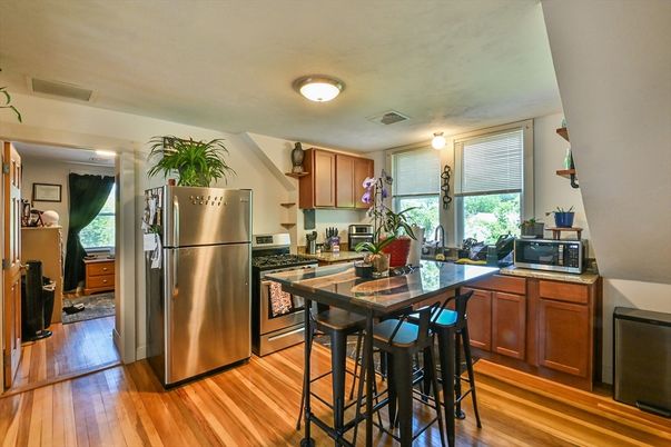 Interior, Kitchen, Wood Texture Flooring