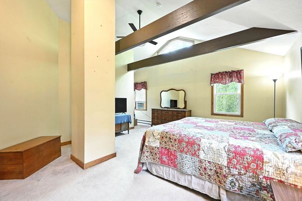 Bedroom, Interior, Wooden Beams