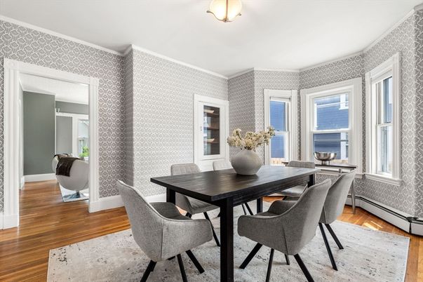 Dining room, Interior, Wood Texture Flooring