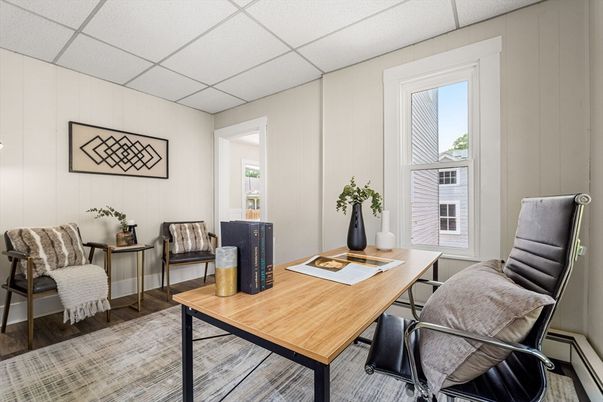 Home Office, Interior, Wood Texture Flooring
