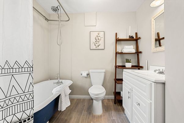 Bathroom, Interior, Wood Texture Flooring