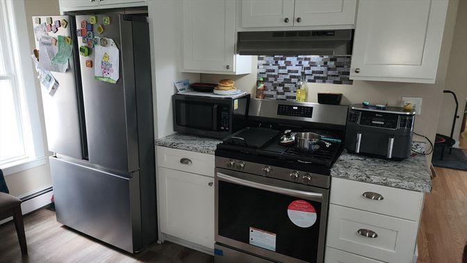 Interior, Kitchen, Wood Texture Flooring