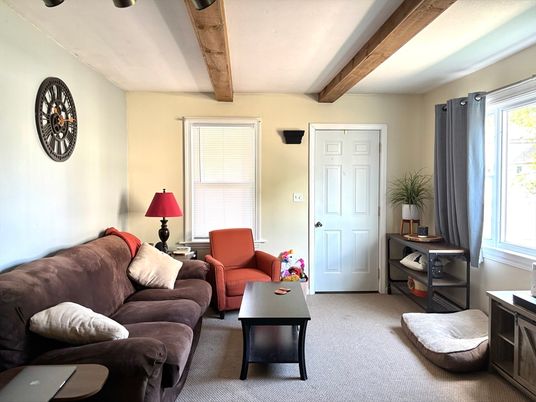 Interior, Living room, Wooden Beams