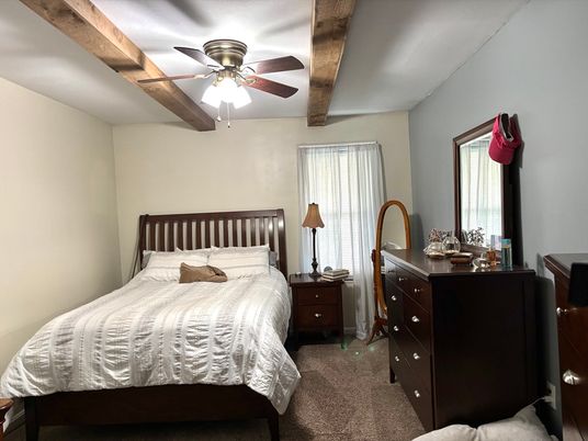 Bedroom, Interior, Wooden Beams