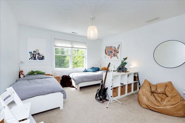 Bedroom, Interior, Pendant Lights
