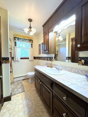 Bathroom, Chandelier, Interior