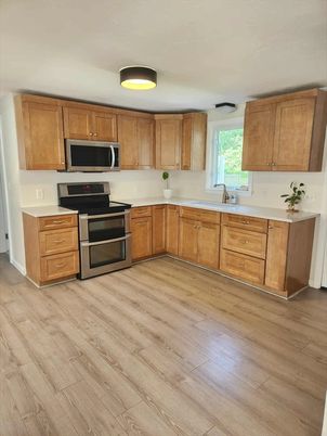 Interior, Kitchen, Wood Texture Flooring