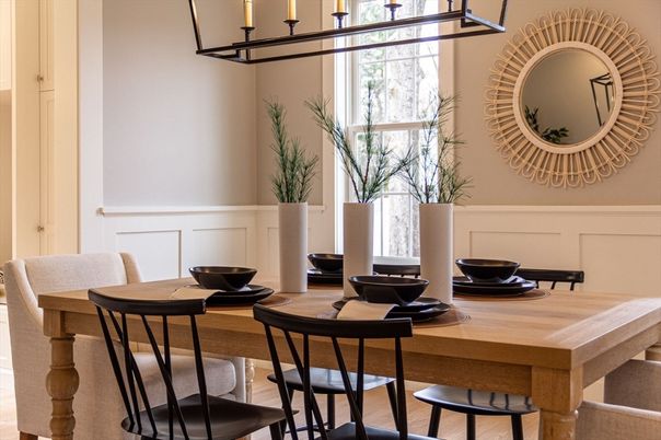 Dining room, Interior, Wood Texture Flooring