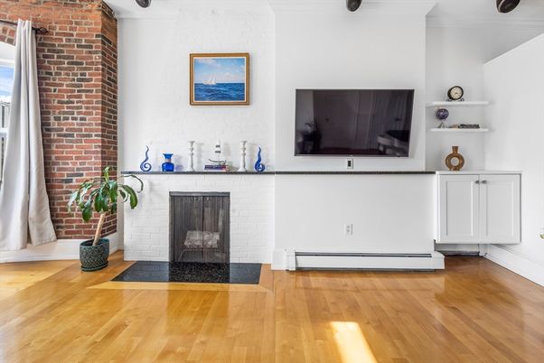 Fireplace, Interior, Stone Walls, Wood Texture Flooring