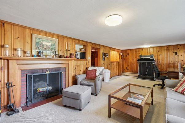 Fireplace, Interior, Living room, Wooden Walls