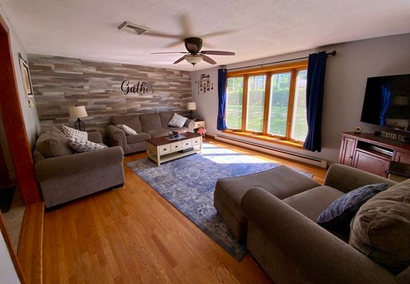 Interior, Living room, Wood Texture Flooring, Wooden Walls