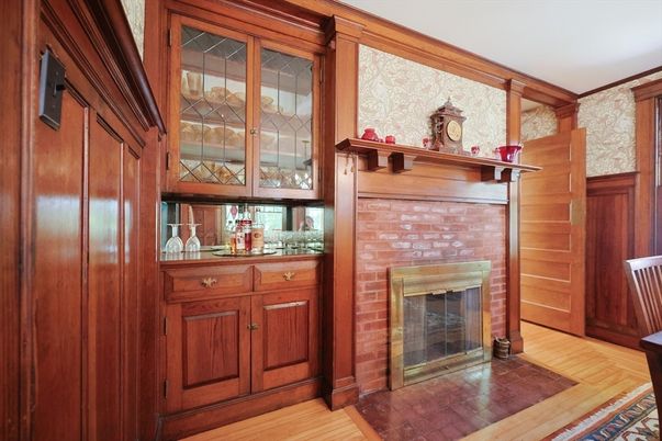 Fireplace, Interior, Wood Texture Flooring, Wooden Walls