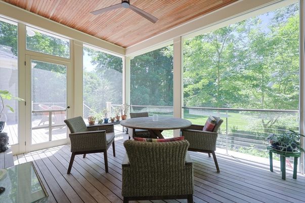 Interior, Sun Room, Wooden Ceilings, Wood Texture Flooring