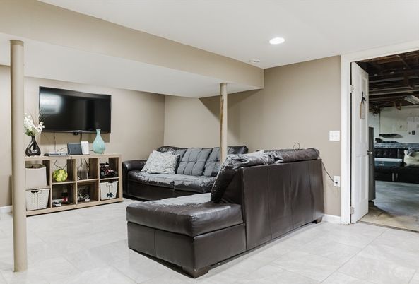 Interior, Living room, Recessed Lighting