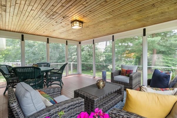 Dining room, Interior, Living room, Sun Room, Wooden Ceilings, Wood Texture Flooring
