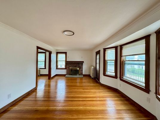 Empty room, Fireplace, Interior, Wood Texture Flooring