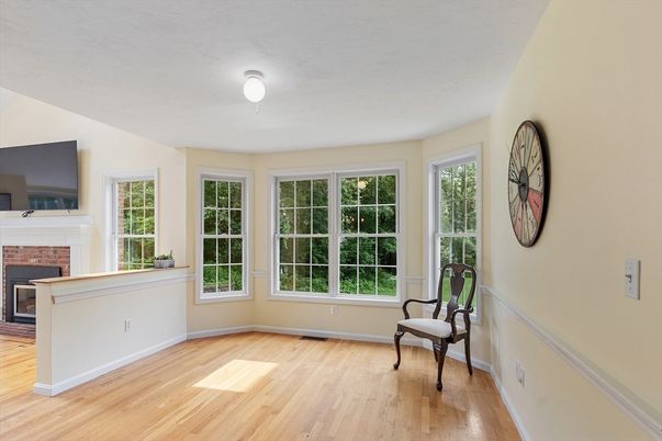 Fireplace, Interior, Wood Texture Flooring