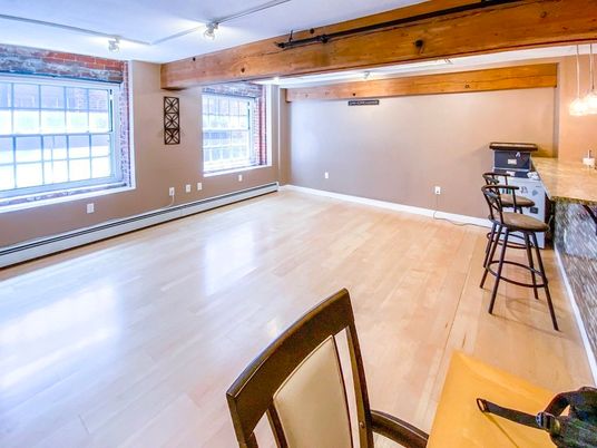 Empty room, Interior, Pendant Lights, Wood Texture Flooring
