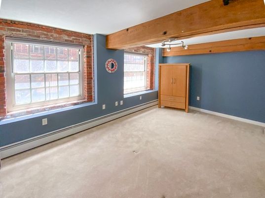 Empty room, Interior, Stone Walls, Wooden Beams