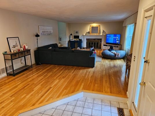 Fireplace, Interior, Living room, Wood Texture Flooring