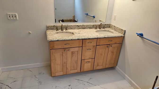 Bathroom, Dual Sink Vanities, Interior, Marble