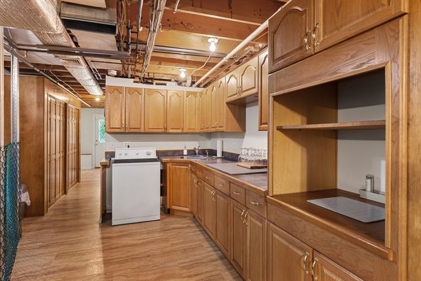 Interior, Kitchen, Wood Texture Flooring