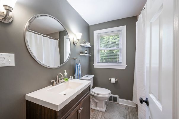 Bathroom, Interior, Wood Texture Flooring