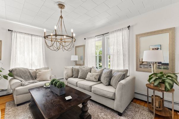 Chandelier, Interior, Living room, Wood Texture Flooring