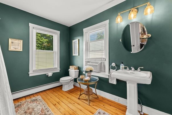Bathroom, Interior, Wood Texture Flooring