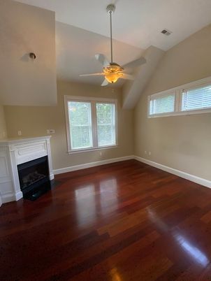 Empty room, Fireplace, Interior, Wood Texture Flooring