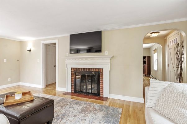 Fireplace, Interior, Wood Texture Flooring