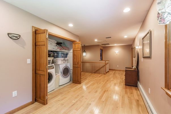 Interior, Recessed Lighting, Utility Closets, Washer, Wood Texture Flooring