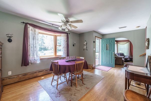Dining room, Interior, Wood Texture Flooring