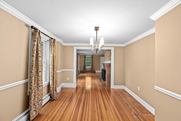 Chandelier, Fireplace, Interior, Wood Texture Flooring