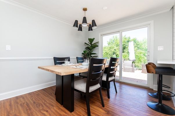 Dining room, Interior, Wood Texture Flooring