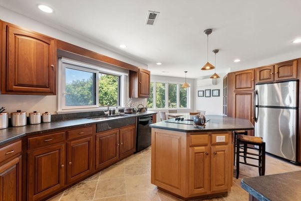 Interior, Kitchen, Pendant Lights, Recessed Lighting, Stainless Steel Appliances