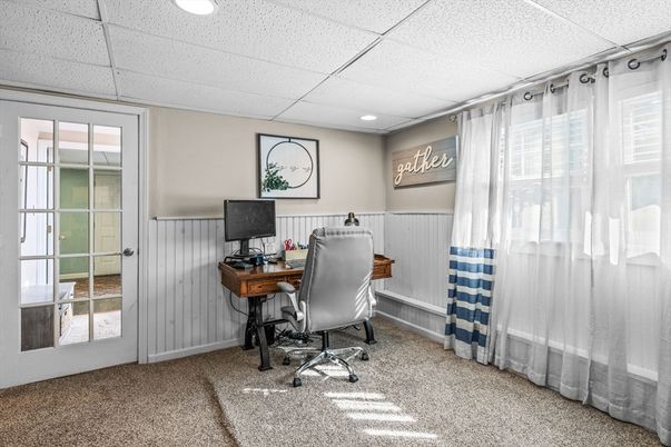 Home Office, Interior, Recessed Lighting