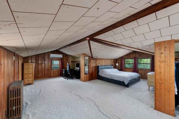 Bedroom, Home Office, Interior, Wooden Beams, Wooden Walls