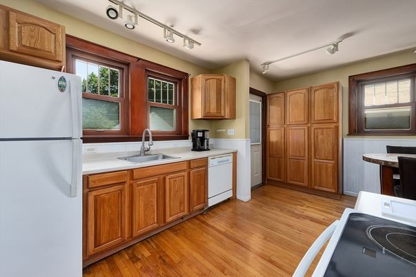 Interior, Kitchen, Wood Texture Flooring
