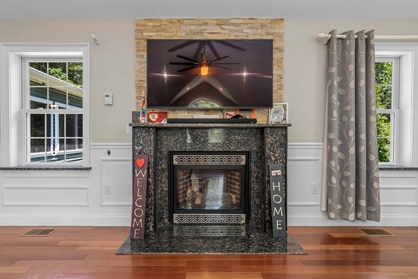 Fireplace, Interior, Wood Texture Flooring