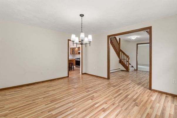 Chandelier, Empty room, Interior, Wood Texture Flooring