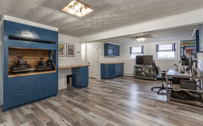 Home Office, Interior, Wood Texture Flooring