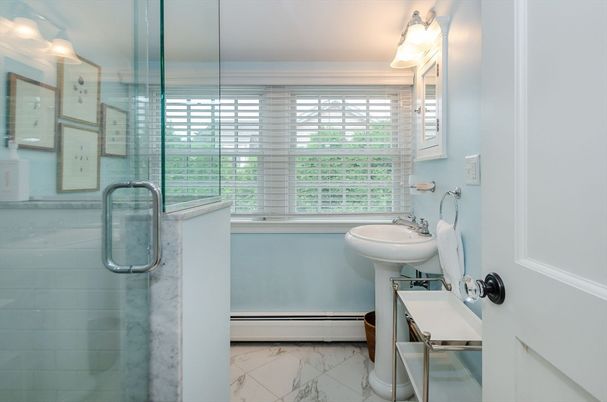 Bathroom, Glass Shower, Interior, Marble