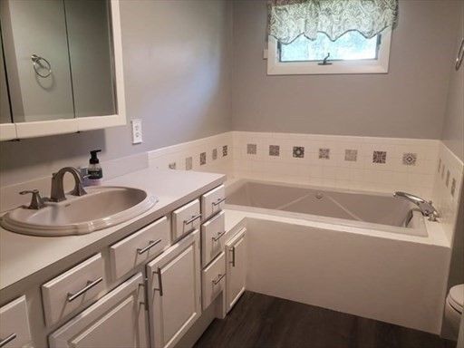 Bathroom, Interior, Wood Texture Flooring